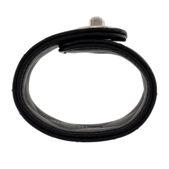 Authentic CHANEL Classic Quilted Black Turnlock Leather Cuff Bracelet - Picture 3 of 4